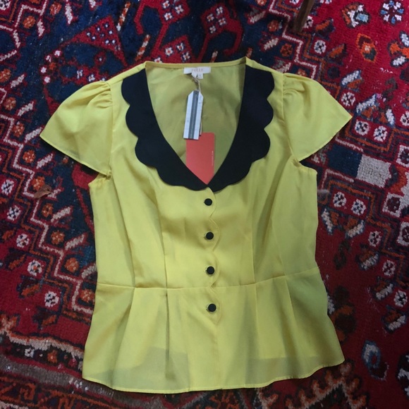 Tulle Peplum Blouse XS - Picture 5 of 6